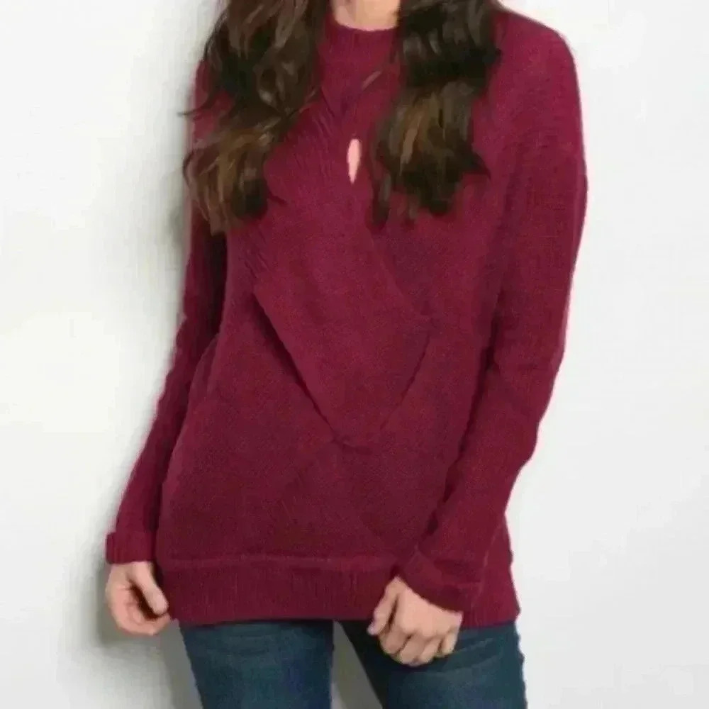 Weaver Front Sweater Fall Cozy Comfy Womens